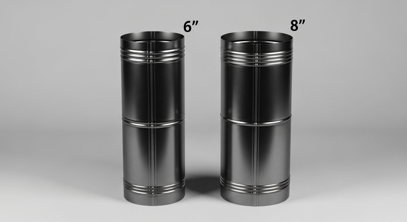 6 Inch vs 8 Inch Chimney Pipe