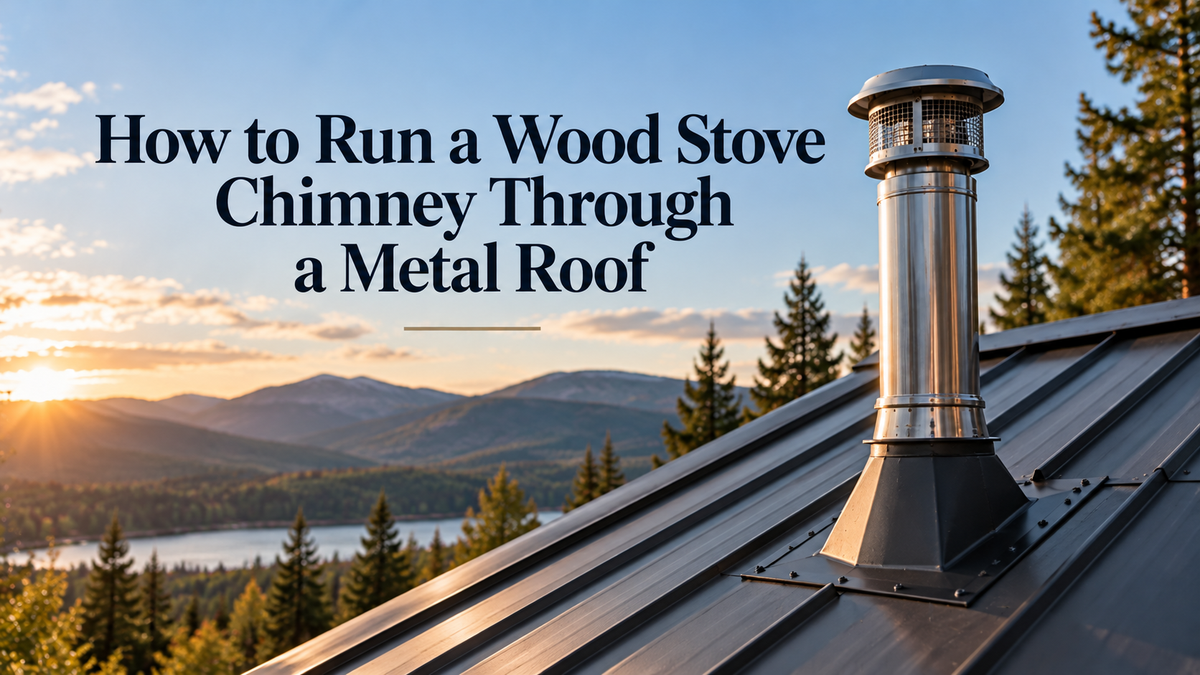 How to Run a Wood Stove Chimney Through a Metal Roof