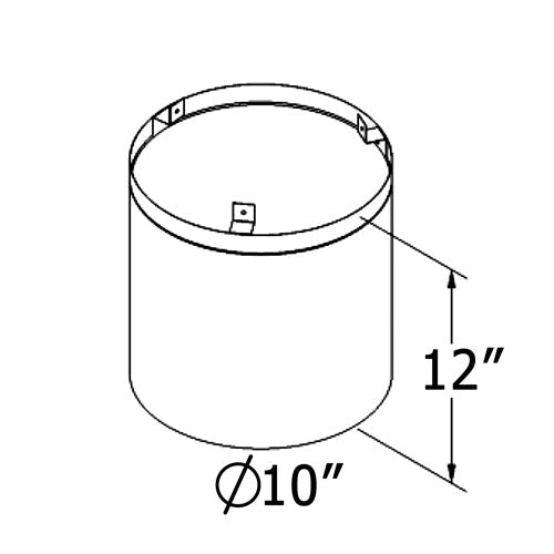 6-Inch Roof Radiation Shield (Galvanized Firestop)