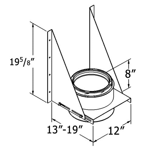 6-Inch Tee Support Bracket (Wall Mounted)