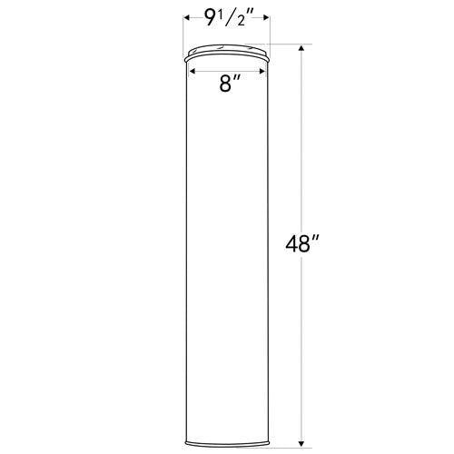 8-Inch Chimney Pipe x 48-Inch Length (Class A Stainless Steel)