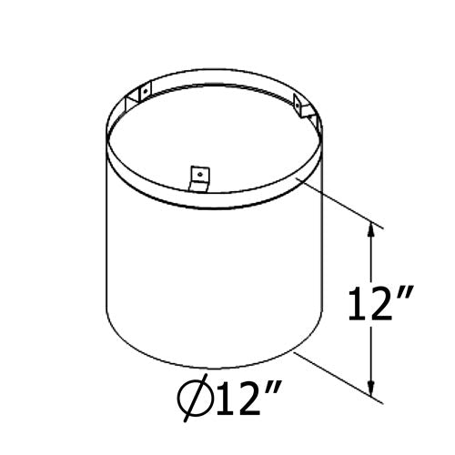 8-Inch Roof Radiation Shield (Galvanized Firestop)