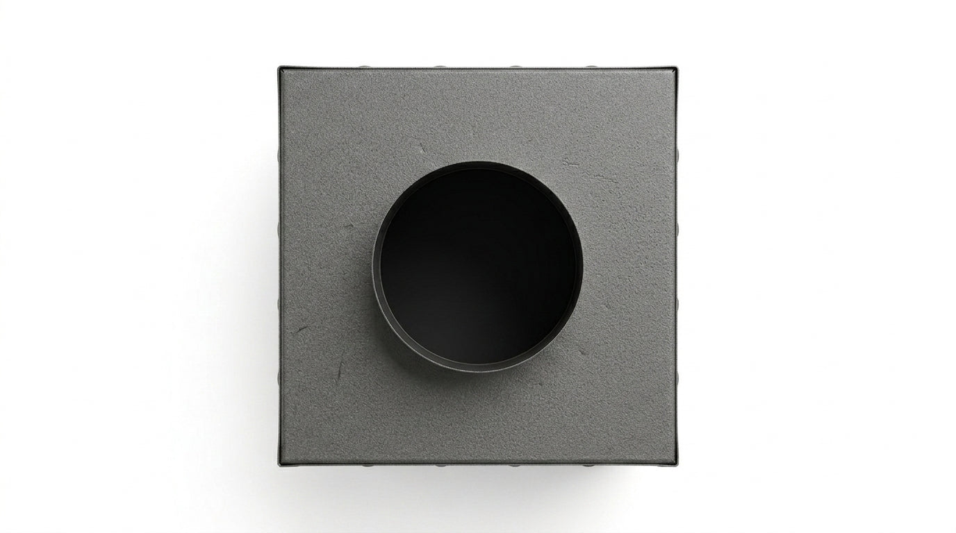 6-Inch Ceiling Support Box - Black Finish (Square)
