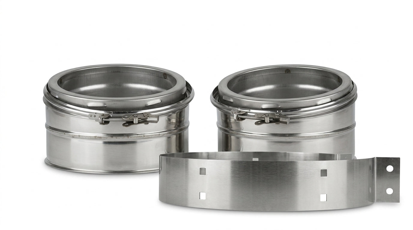 6-Inch Chimney Pipe Elbow Kit - 15 Degree Offset