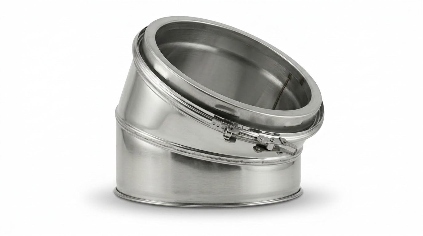 6-Inch Chimney Pipe Elbow Kit - 15 Degree Offset