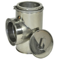 8-Inch Chimney Pipe Tee with Cleanout Cap (Stainless Steel)